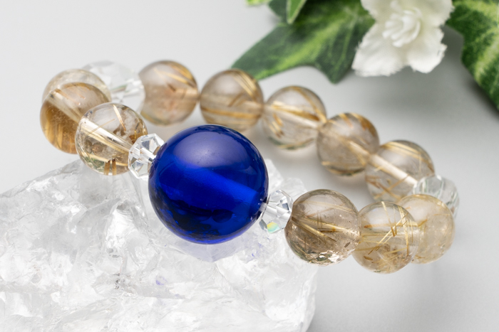 コラボブレスレット ルチル大⑦ φ13mm