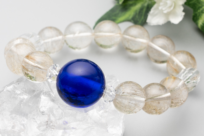 コラボブレスレット ルチル大⑩ φ14mm