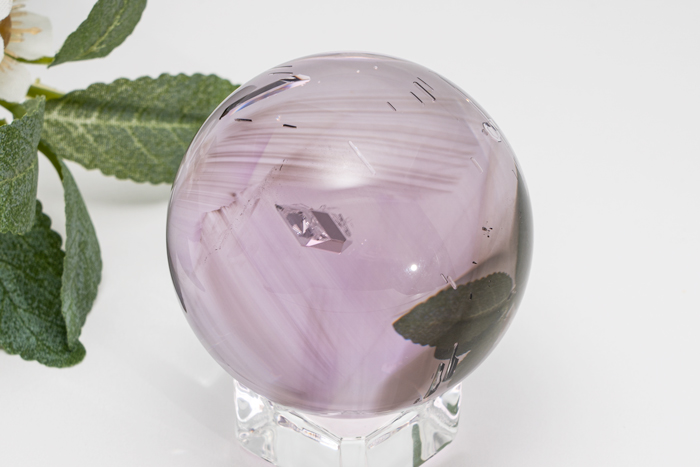 特品 アメジストエレスチャル マニファステーション丸玉 φ49.4mm
