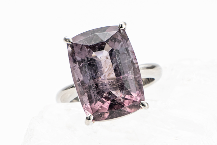 パープルトルマリン リング Pt900